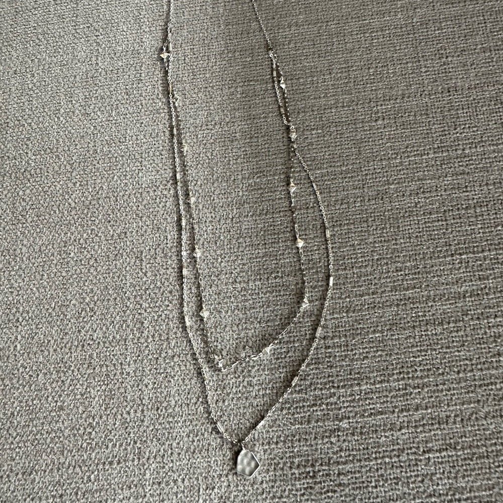 Kendra Scott delicate multi layer necklace, silver tone